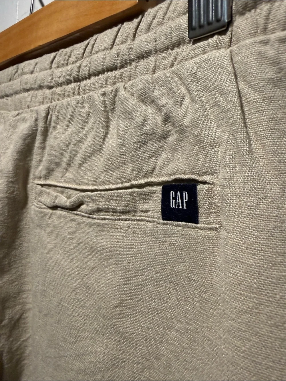 GAP Wide Leg Linen Tan Pants